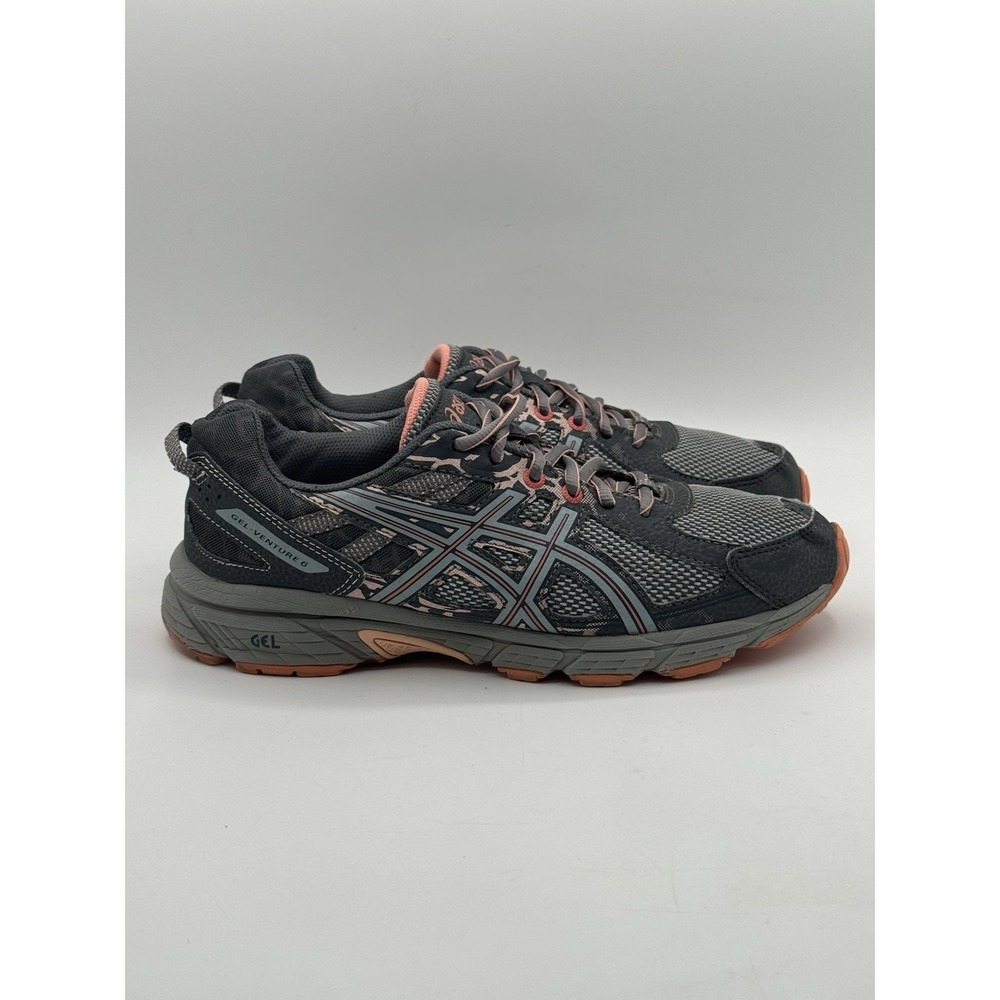 Asics Womens Running Shoes Size 10 Gel Venture 6 T7G6N Gray Pink Sneakers